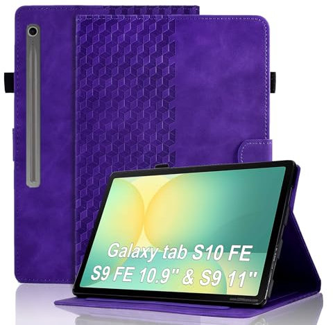 Vkooer Case for Samsung Galaxy Tab S9 11 Inch 2023 Model (SM-X710/X716B/X718U) Leather Folio Cover with Auto Sleep/Wake Multi Angle Viewing Stand Smart Shell Fit Galaxy Tab S9 Tablet, Purple