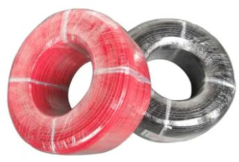 100 m Solar Cable 6 mm² Red Photovoltaic Solar Cable, Solar Connection Cable for Solar Panel, UV-Resistant, Flexible, High Performance, TÜV Tested