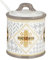Baroni Home Zuccheriera Decorata in Ceramica con Coperchio e Cucchiaio Incluso, Accessorio da Cucina Colorato Resistente, Linea Domus, 8x8x10 cm