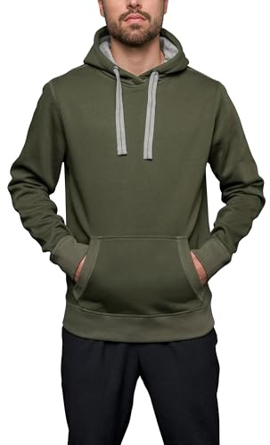 HRM Unisex Sweat Kapuzenpullover, Olive, 3XL