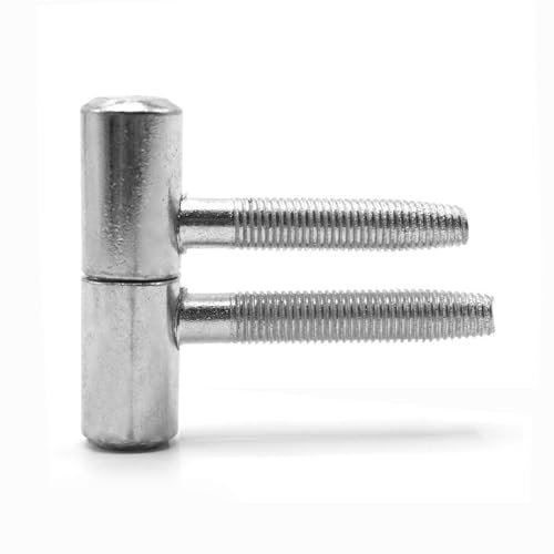 Türbänder türscharniere für holztüren Innentür Zargenbänder Fl 2 zweiteilig Ø 16 mm, Einbohrbänder für gefälzte Türen Stahl verzinkt (1, Weiß)