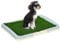 PawHut Dog Toilet Indoor w/Artificial Grass, Grid Panel, Tray, 63 x 48.5cm