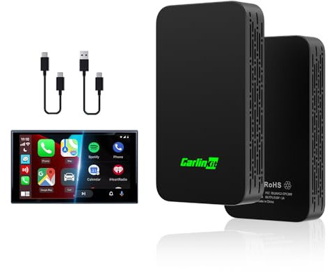 Carlinkit 5.0 2air Wireless CarPlay & Android Auto Wireless Adapter,2 in 1 Wireless Adapter for Factory Wired CarPlay and Android Auto Cars,Plug and Play,5GHz WIFI automatic connection