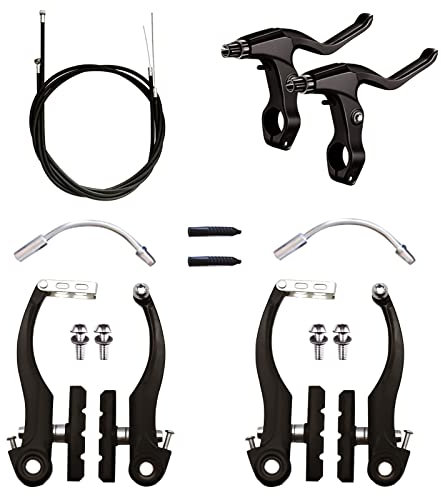 Fahrrad Bremsen Set, Fahrrad V Bremse Aluminium V-Brake Bremsen Set Fahrrad Vorne Hinten Für Shimano, Mountainbike V-Bremsen Set Ersatz Passend Für Die Meisten Fahrräder Rennräder MTB BMX