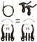 Asfrode Fahrrad Bremsen Set, Fahrrad V Bremse Aluminium V-Brake Bremsen Set Fahrrad Vorne Hinten Für Shimano, Mountainbike V-Bremsen Set Ersatz Passend Für Die Meisten Fahrräder Rennräder MTB BMX