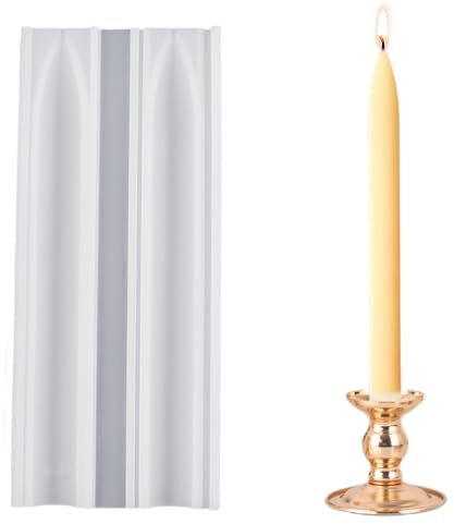 QIUMING molde de silicona para velas largas Molde Giratorio para Velas Molde de Vela Giratorio en Espiral Fácil de desmontar para Hacer Cena a la Luz de las Velas Decoración del Hogar (suave)