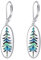 YFN Berg Ohrringe 925 Sterling Silber Abalone Tropfen Ohrringe Bergschmuck Geschenk für Skifahrer, Wanderer, Camper, Bergsteiger und Naturliebhaber (Silber-Kiefernbaum-Halskette)