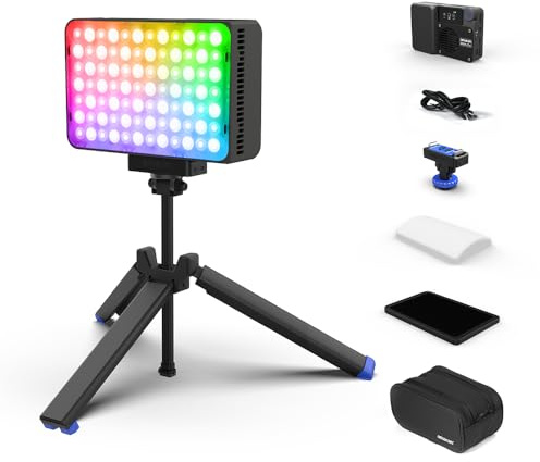 Amaran Ace 25c RGBWW LED Light - Kits, 32W On-Camera Video Light, 2300K-10000K, 5908 Lux @ 0.5m, USB-C Fast Charging, Magnetic Mount, 12 Lighting Effects, Wireless amaran App Control - Charcoal