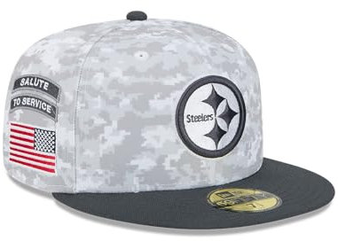 New Era Herren Arctic Camo/Graphite Pittsburgh Steelers 2024 Salute to Service 59FIFTY Fitted Hat