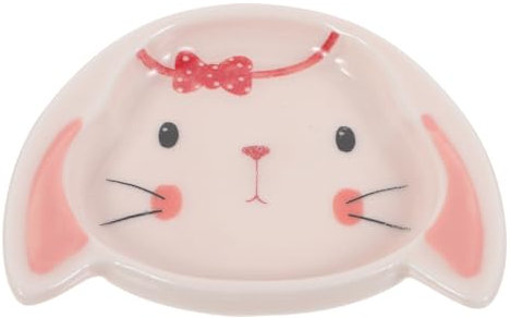 OKUMEYR Cuenco De Cerámica Con Forma De Condimento Plato Para Servir Dividido Cuenco Para Salsa Platos Kawaii Adecuados Para El Hogar Y El Restaurante