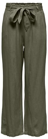 JDY Damen Jdysay Mw Linen Belt Pant WVN Noos Locker Geschnittene Hose, Kalamata, 36