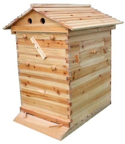 WJLYDM Bienenstock-Box Holz Bienenstock Haus Mit 7 Nest Holz Bienen Box Bienenzucht Ausrüstung Imker Werkzeug for Bee Hive Versorgung 66 * 43 * 26 cm FüR BienenzüChter