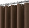 Duschvorhang Leinen mit Metall Duschvorhangringe Stoff Textil Badewannenvorhang Anti Schimmel Bad Vorhang Set Wasserdicht Badewanne Vorhang Schwerer Shower Curtain Badezimmer - 182 x 244cm (Braun)