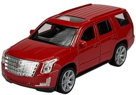 Welly Modell Auto Kompatibel mit Cadillac Escalade GMTK2XL Rot SUV 4. Generation Ab 2014 ca 1/34-1/39 Metal Modell Auto Die Cast Neu im Kasten