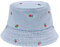 MILAKOO Fischerhut Damen Kirsche Embroidered Fischerhüte Baumwolle Denim Sonnenhut Sommer Strand Eimer Hut für Unisex