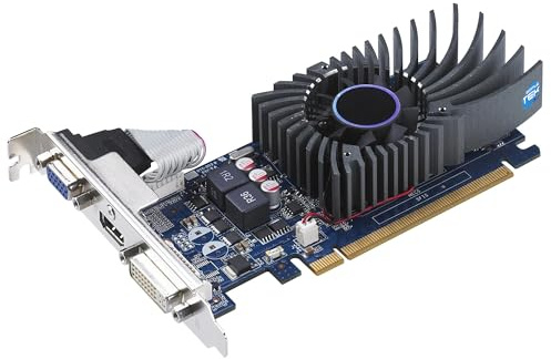 SIMPLETEK - Low-Profile PCIe x16 Grafikkarte mit 1 GB GDDR3 128-Bit, HDMI/DVI/VGA-Ausgänge, geräuscharme Kühlung (Generalüberholt)