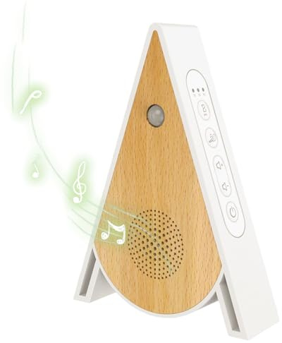 Vogelgesang Box - Dreieckige Vogel-Tschilp Geräuschbox, Singende Holzzwitscherer Mit Bewegungsmelder, Entspannungsgerät Und Beruhigende Musik Für Zuhause, Spa, Meditation, Stressabbau
