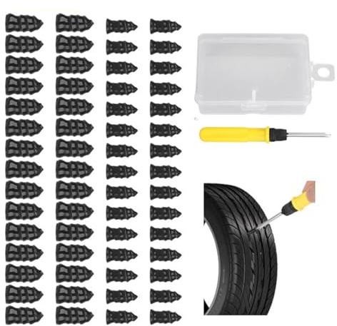 60 Pack Tyre Repair Screws for Auto Car Motorcycle (30S+30L) | Puncture Repair Kit with Screwdriver Tyre Repair Kit Car Tyre Puncture Repair Kit Car Puncture Repair Kit Car Tyre Repair Kit