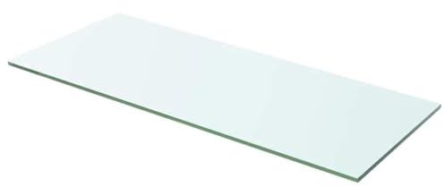 SooIarix Estantería de cristal transparente, 60 x 20 cm, cristal templado, estantería de pared para salón, estantería flotante, 8 mm de grosor, capacidad de carga de 15 kg