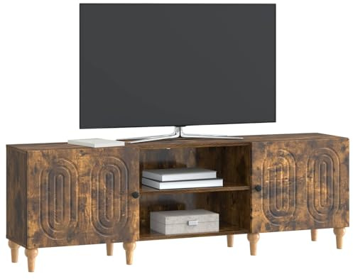 vidaXL TV-Schränk Geräucherte Eiche 150 x 31 x 50 cm Holzwerkstoff, Moderner Wohnraum, rechteckiges Mediencenter, platzsparende TV-Aufbewahrung, stylische Zuhause-Organizer
