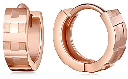Unendlich U Fashion Labyrinth Damen Creolen 925 Sterling Silber Ohrringe Ohrschmuck, Rosegold