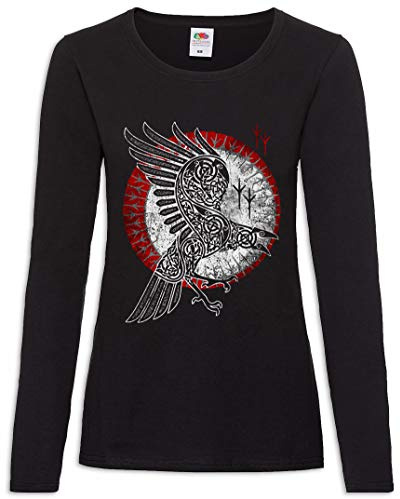 Urban Backwoods Norse Raven Damen Langarm T-Shirt
