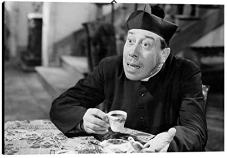 Bild Cinema Caffe Don Camillo cod. 13 cm 35x50 Fernandel Druck auf Leinwand Das gemälde ist fertig zum aufhängen Il Negozio di Alex