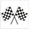 SkinoEu® 2 x Vinyl Aufkleber Autoaufkleber Rallye-Aufkleber Karierte Rennflagge im Schwarzweiss-Laufen Racing Rallye Auto Moto Motorrad Fahrrad Fenster Tür Tuning B 14