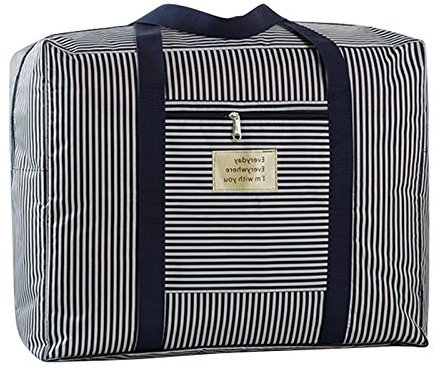 Große Oxford Aufbewahrungstasche Robuste Trage-Tasche handliche Reisegepäck Bettdecken Kissen Gepäcktaschen Auflagentasche Betttaschen Waschesack für Decken Bettdecken Kleidung(60 * 50 * 30CM)