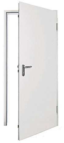Hörmann Sicherheitstür KSI 40-1 BRM 750 x 2125 mm DIN Rechts, weiß, Klassisch, Metall und Holzwerkstoff, Sicherheitstür, Tür