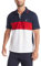 Nautica Men's Short Sleeve 100% Cotton Pique Color Block Polo Shirt, Navy, XXL
