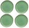 Set di 4 piatti da concerto Rose e Tulipani, 27 cm, verde Tiffany