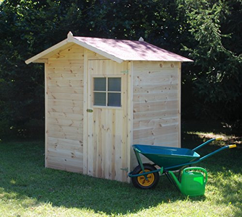 CABEX CO. S.r.l. - Casetta Ricovero Attrezzi da Giardino in Legno, Doghe Spessore 16 mm. Modello [C120]