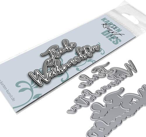 Karten-Kunst Stanzschablone kk-D099 Stanze Elegant Script Frohe Weihnachten Schneideschablone
