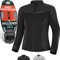 SHIMA OPENAIR LADY Blouson Moto Femme - Veste Moto D'été Légère et Respirante en Maille, Protections CE du dos, des épaules et des coudes, réglage de la largeur (Noir, XS)