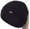 Faera Damen Wintermütze Zopfmütze Zopfloch Loch Zopf Beanie Mütze Strickmütze 72, Farbe:Schwarz