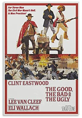 XXJDSK Poster Kunstdrucke The Good The Bad The Ugly Filmposter für Schlafzimmer 60X90cm Kein Rahmen