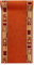 Mazovia rutschfest Teppich Läufer Flur - Modern Muster Teppichläufer - Kurzflor Flurläufer für Vorzimmer, Schlafzimmer - ÖKO-TEX Zertifiziert - Meterware Terracotta Rost - 120x575cm