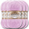 Hobby YARN Alize 5x 100g Angora Gold Türkische Premium Wolle Dünne Mohair aus Schurwolle Babywolle als Strickgarn Handstrickgarn Einfarbig Uni Yarn (Lilac | 27)