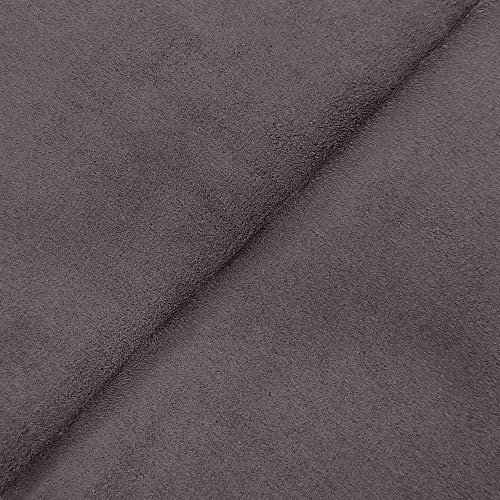 DESHOME Alessia 15 Meter - Stoff Meterware aus wasserabweisendem Mikrofaser, Stoffe für Sofa, Kissen, Möbelstücke, Stühle Beziehen Eisen grau