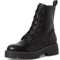 Tamaris Damen Combat Boots, Frauen Stiefeletten,TOUCHit-Fußbett,schnürstiefel,Boots,Stiefel,Bootee,Booties,halbstiefel,Black MATT,36 EU