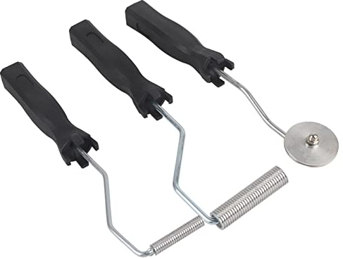 Entlüftungsrolle, Entlüftungsroller Gfk, Glasfaser-Rollenset 3-teiliges Set aus Aluminiumlegierung, Glasfaser-Blasenkelle, Laminierwalzen-Set für FRP-Form