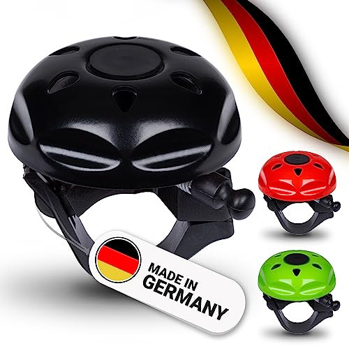 TRAILWOLF Fahrradklingel laut - Fahrradklingel Mountainbike, Rennrad Klingel, MTB Klingel - Fahrradglocke, Bike Bell - Made in Germany (22,2 mm/Sport/Schwarz)