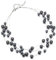 FULU AUTUMN Boho Perlenkette Damen Silber Statement Kette Mehrreihige Modeschmuck Geburtstagsgeschenk für Frauen(Dark grey)