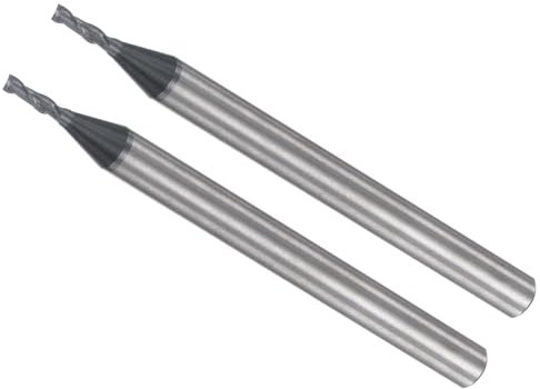 CoCud VHM-Fräser mit quadratischem Schaft, 1,5 mm x 4 mm Schneiden, 4 mm Schaft, AlTiN-beschichtetes P05-Karbid, 2 Schneiden CNC-Fräser-Bits zum Fräsen von Edelstahl, 2 Stück