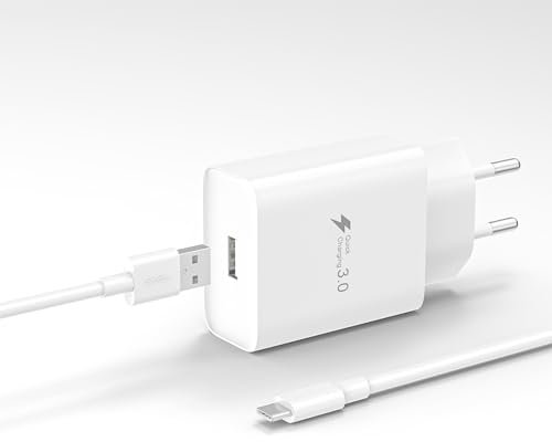 Chargeur Rapide Xiaomi avec 2M Câble pour Xiaomi Redmi Note13/13C/13 Pro/14C/14T/14T Pro/14/12/12 Pro 5G/11s/11/A3/10/10 Pro/9/9 Pro Poco M4/M6/M3, pour Samsung Galaxy 18W USB Prise Charge Rapide USB