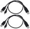 eMagTech 2 x USB 2.0 auf Mini B & USB 2.0 Kabel und Mini5p Stecker Digital für Kameras, MP3, MP4, mobile Festplatten, 50 cm, Schwarz