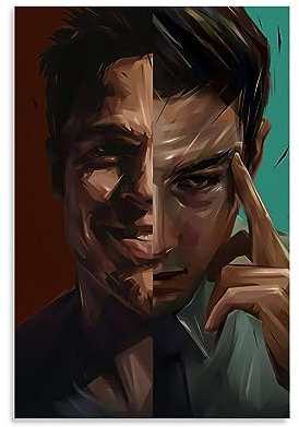 KHAMEO Fight Club Kunst-Poster, Leinwand-Poster, dekoratives Gemälde, Leinwand-Wandposter und Kunstdruck, modernes Familienschlafzimmer-Dekor-Poster, 20 x 30 cm