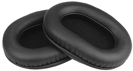 HoneTeek Replacement Ear Pads for Sony MDR-7506, MDR-V6, MDR-CD900ST Monitor Headphone with Soft Protein Leather, High-Density Memory Foam Ear Cushions for Sony MDR V6 V7 CD900ST, Black