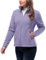 33,000ft Veste polaire légère et chaude avec fermeture éclair intégrale pour femme - Pull décontracté à manches longues - Idéal pour les voyages et le sport de plein air, violet clair, XL
